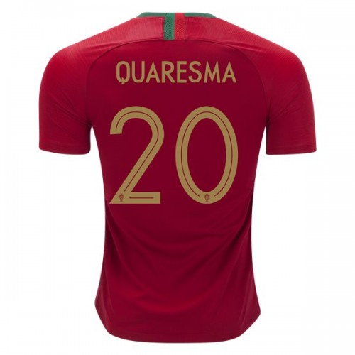 Camisolas de Futebol Portugal Quaresma 20 Equipamento Principal Copa do Mundo 2018 Manga Curta Camisolas de Futebol Portugal Quaresma 20 Equipamento Principal Copa do Mundo 2018 Manga Curta